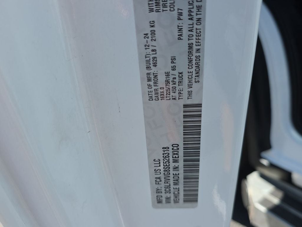 2025 RAM ProMaster Cargo Van Tradesman