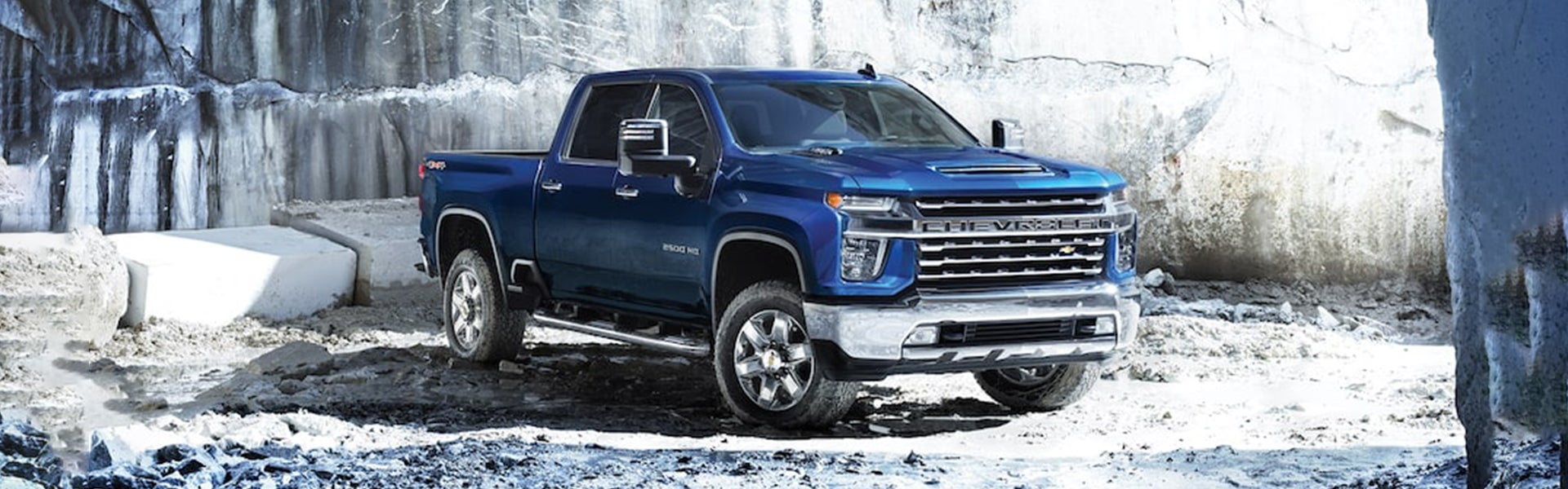 blue Chevy Silverado 3500HD