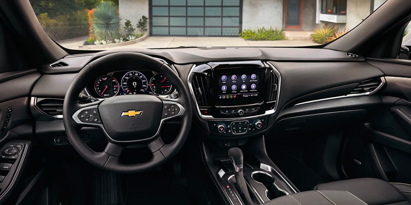dashboard of Chevy Traverse