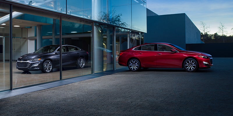 red Chevrolet Malibu