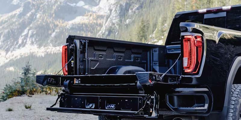 trunk of GMC Sierra 2500HD