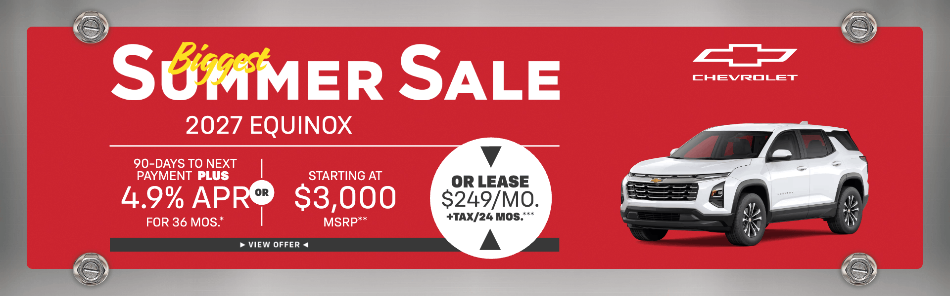 2026 Equinox 4.9% APR/36 mos.