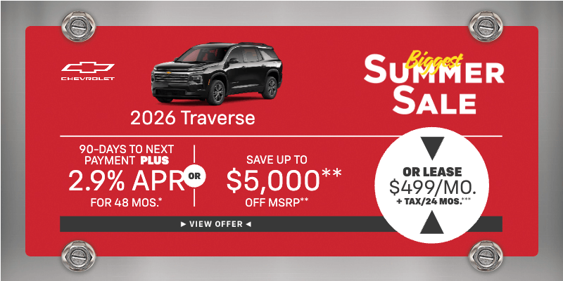 2026 Chevrolet Traverse at Jessup Auto Plaza