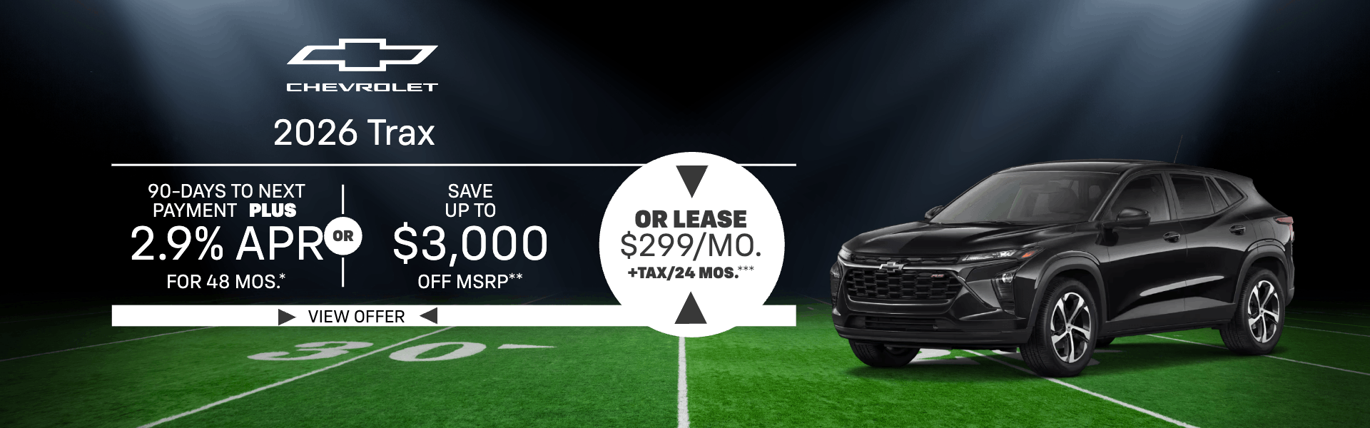 2026 Trax 2.9% APR for 48 mos.