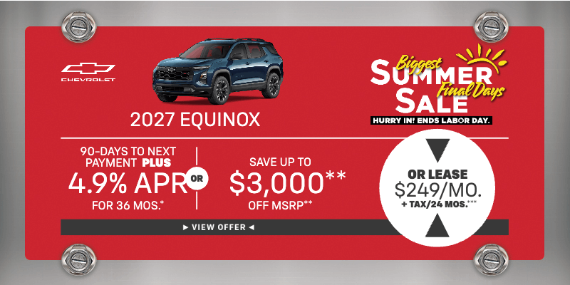 2027 Chevy Equinox Deals