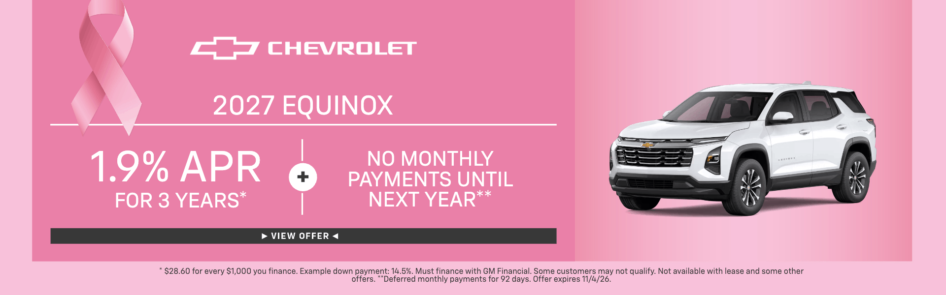 2027 Chevy Equinox 1.9% APR Special - Ca