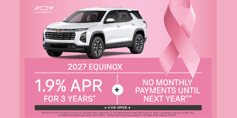 2027 Chevy Equinox 1.9% APR Special - Ca
